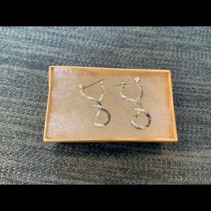 Silver swizzle earrings